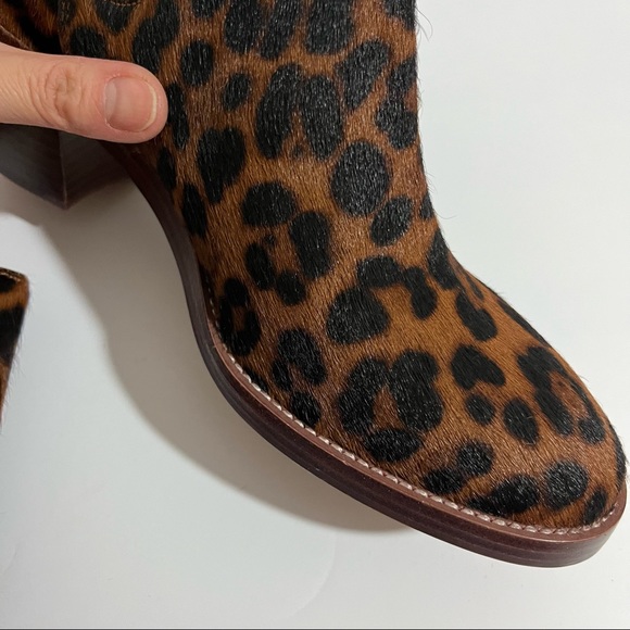 NWT Madewell Autumn High Chelsea Dark Leopard Boots 7.5 - Picture 9 of 16